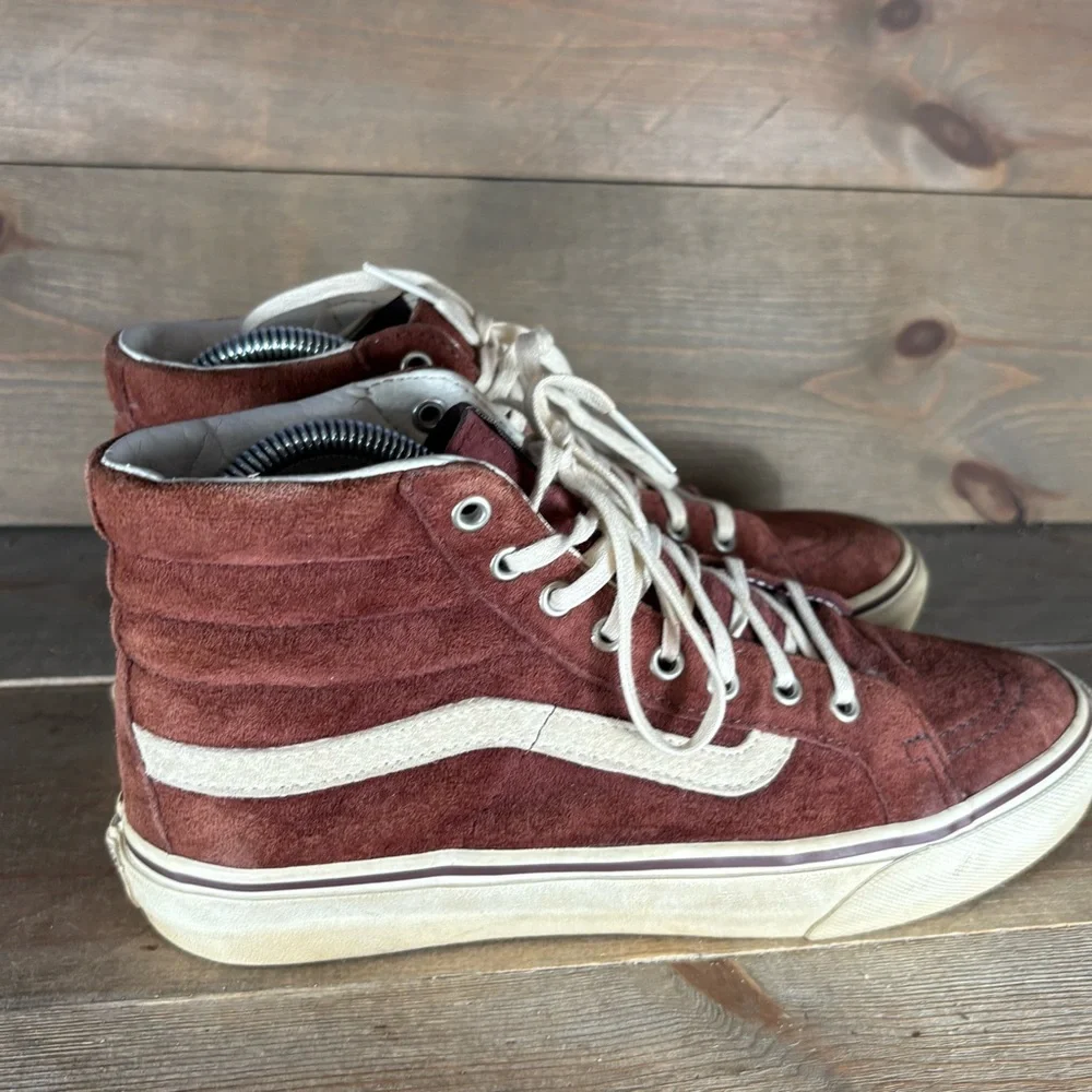 vans SK8 HI womens size 8 shoes maroon athletic skate sneakers